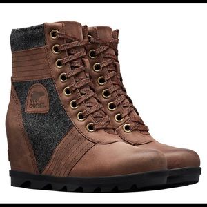 Sorel Lexi Wedge Boot Womens Tobacco Size 7.5